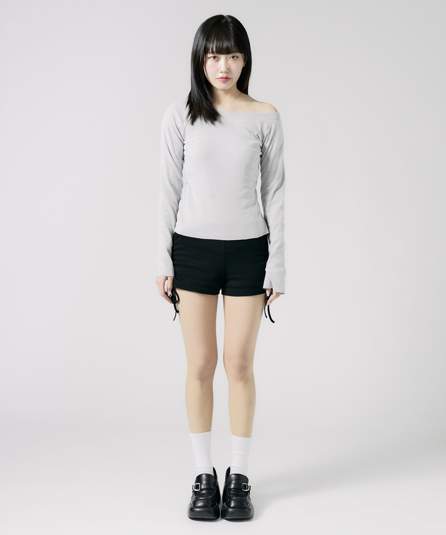 Chick / Soft Tach Offshoulder Knit Sewn ソフトタッチ オフショル ニットソー