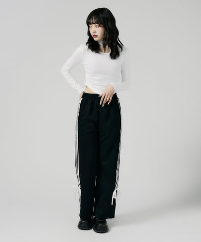 Chick / side lace up track pants サイド レースアップ トラックパンツ