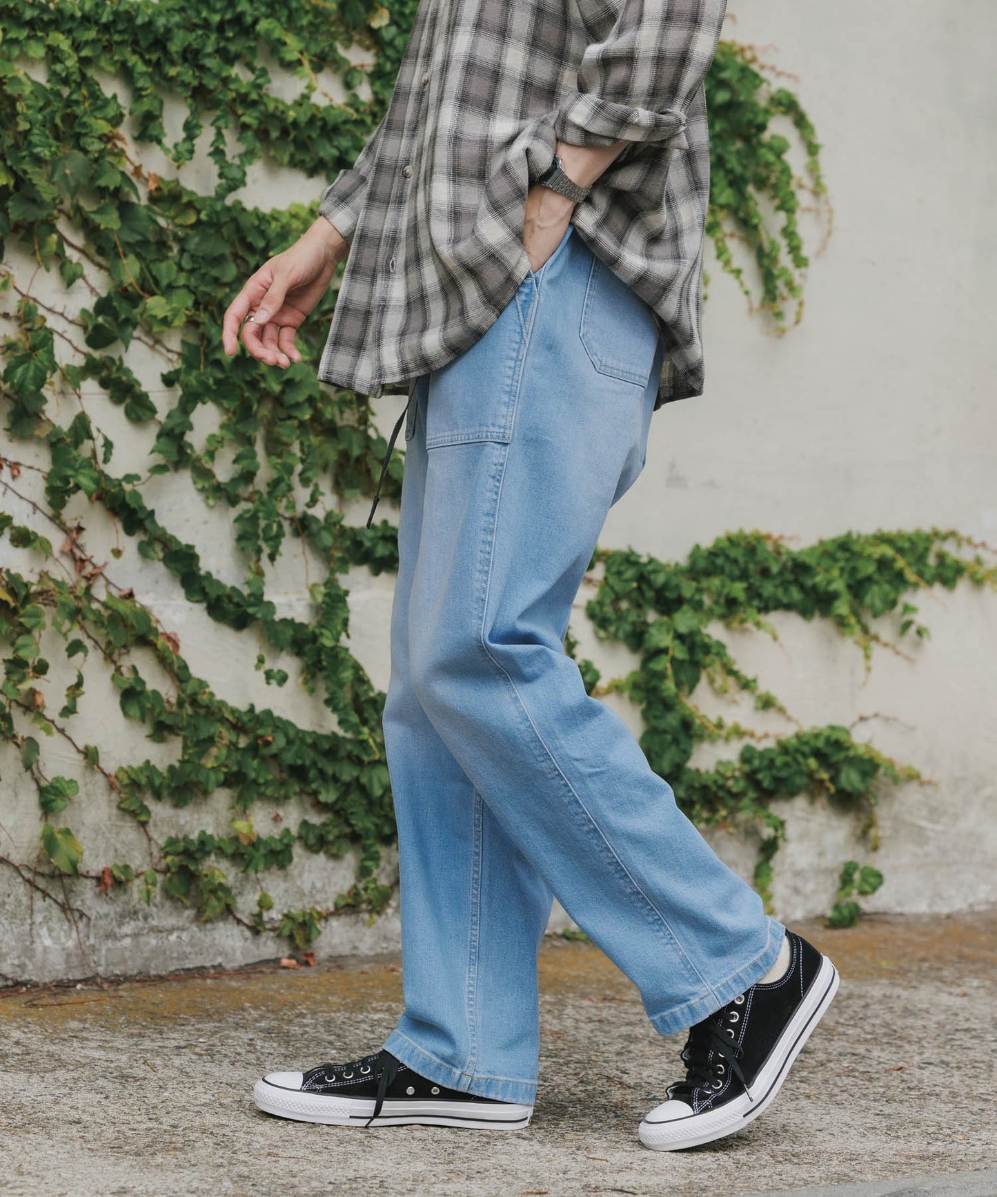 Gramicci / STRETCH DENIM LOOSE TAPERED RIDGE PANT