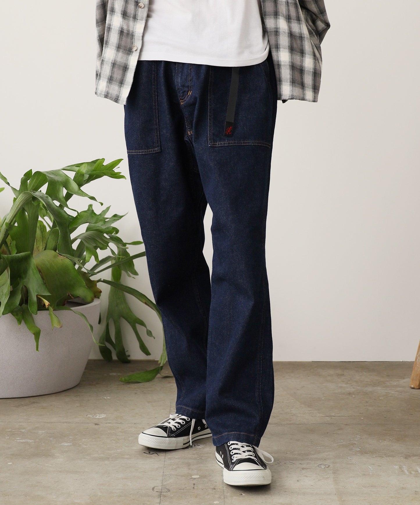 Gramicci / STRETCH DENIM LOOSE TAPERED RIDGE PANT