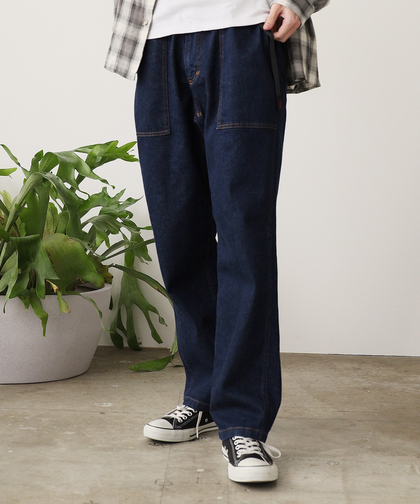 Gramicci / STRETCH DENIM LOOSE TAPERED RIDGE PANT