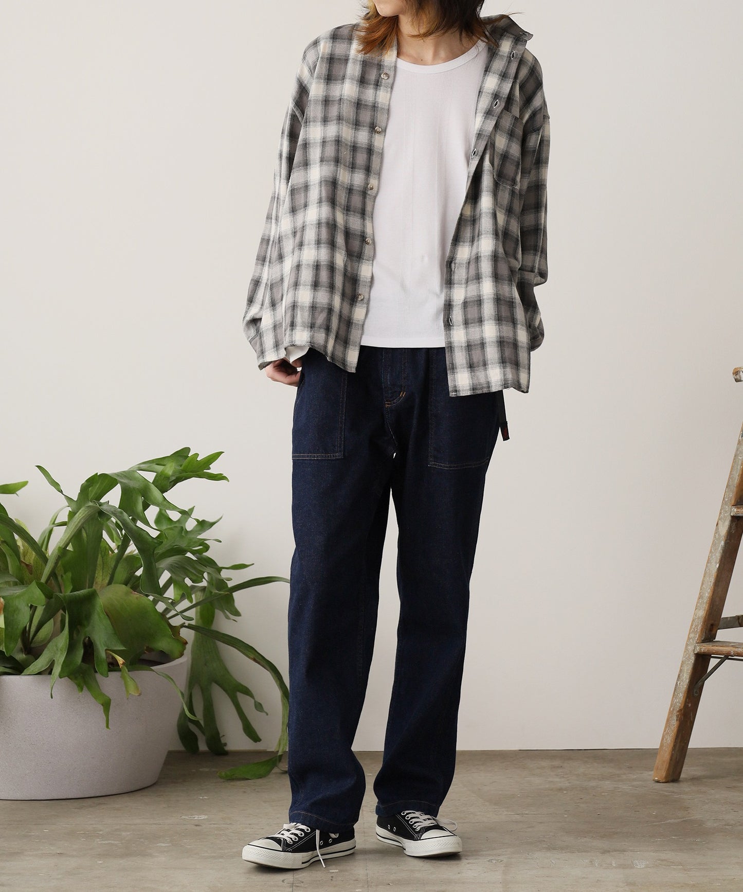 Gramicci / STRETCH DENIM LOOSE TAPERED RIDGE PANT