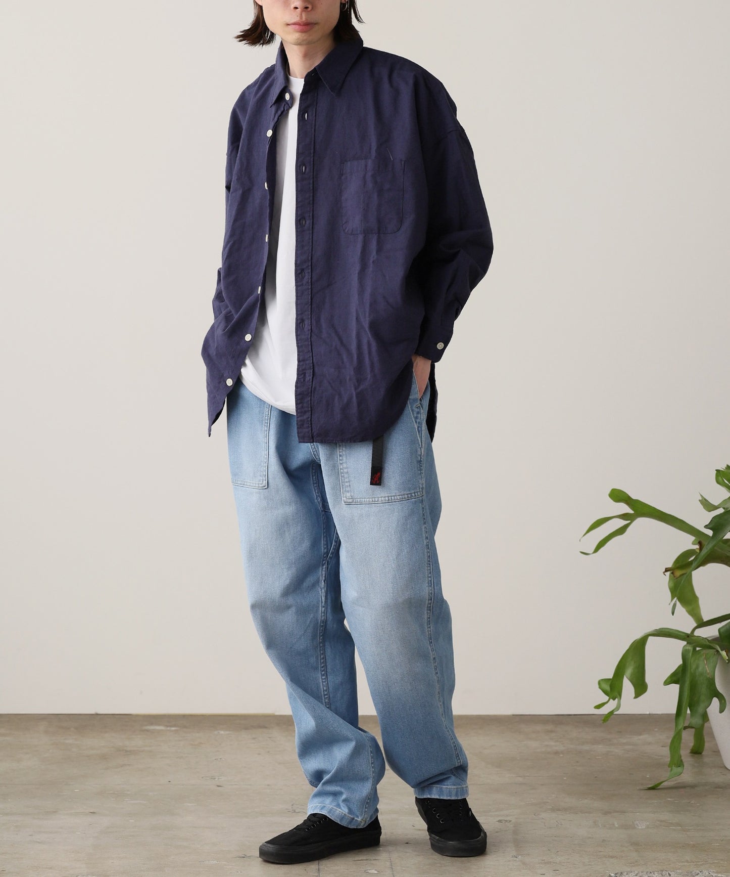 Gramicci / STRETCH DENIM LOOSE TAPERED RIDGE PANT