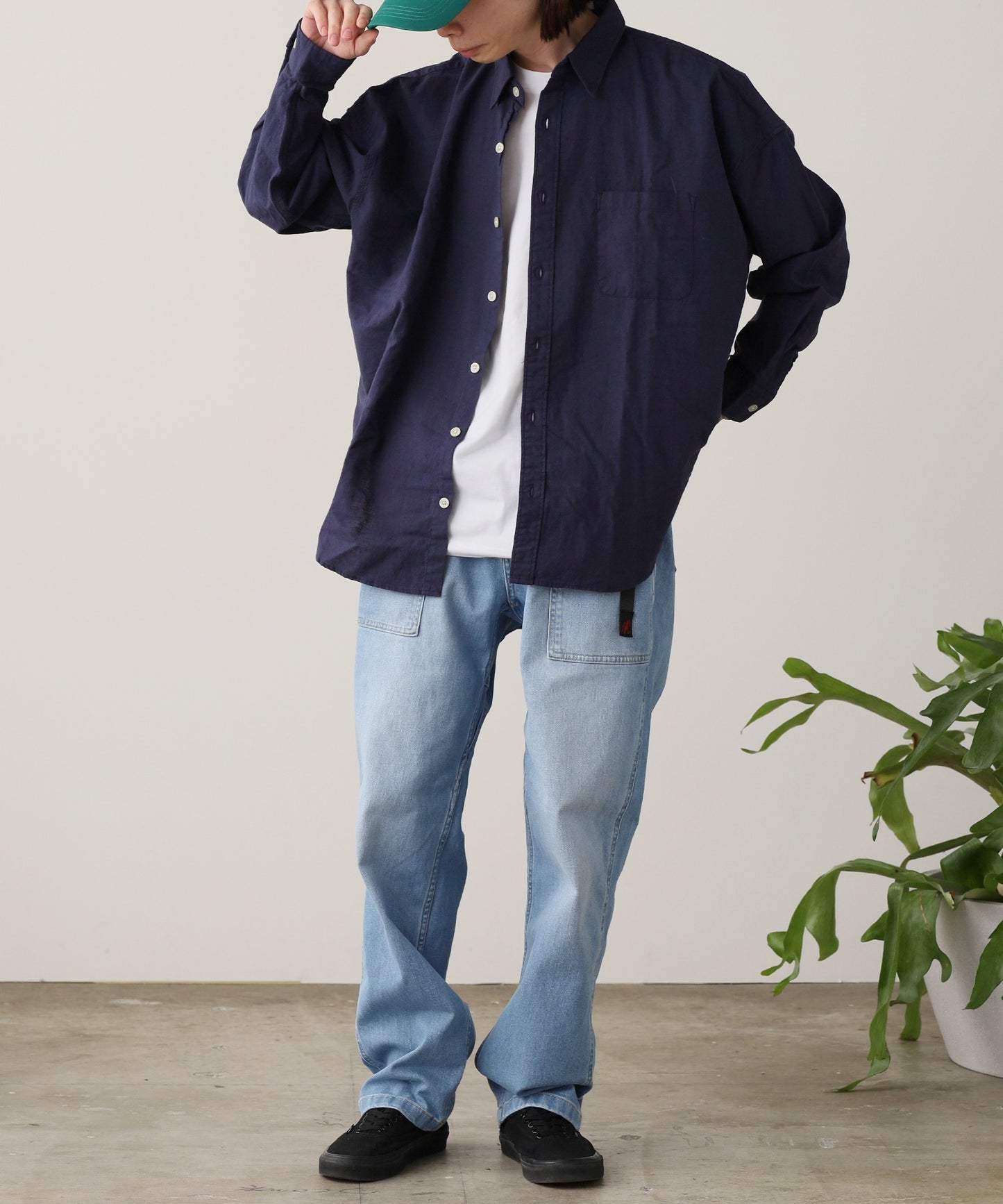 Gramicci / STRETCH DENIM LOOSE TAPERED RIDGE PANT