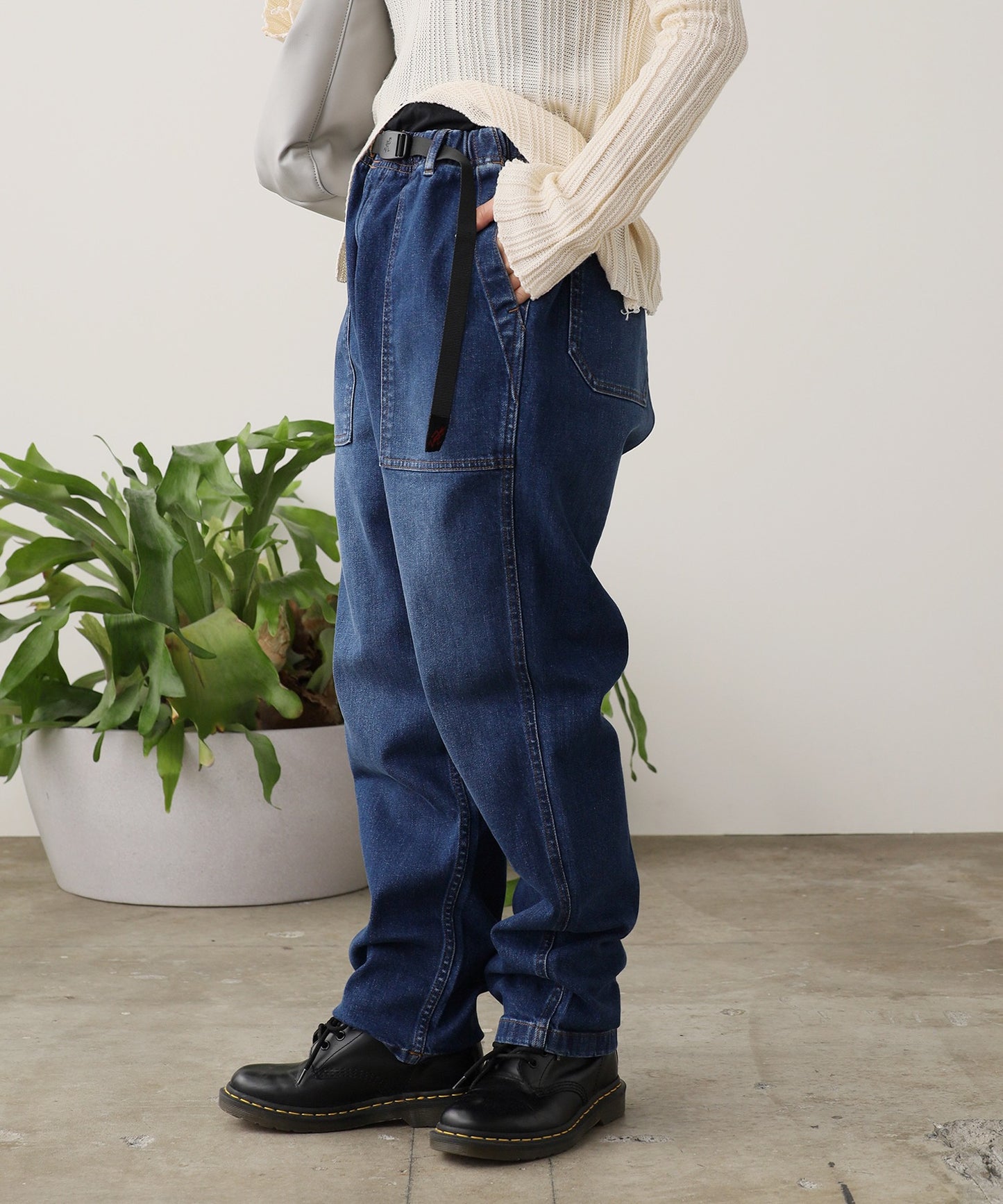 Gramicci / STRETCH DENIM LOOSE TAPERED RIDGE PANT