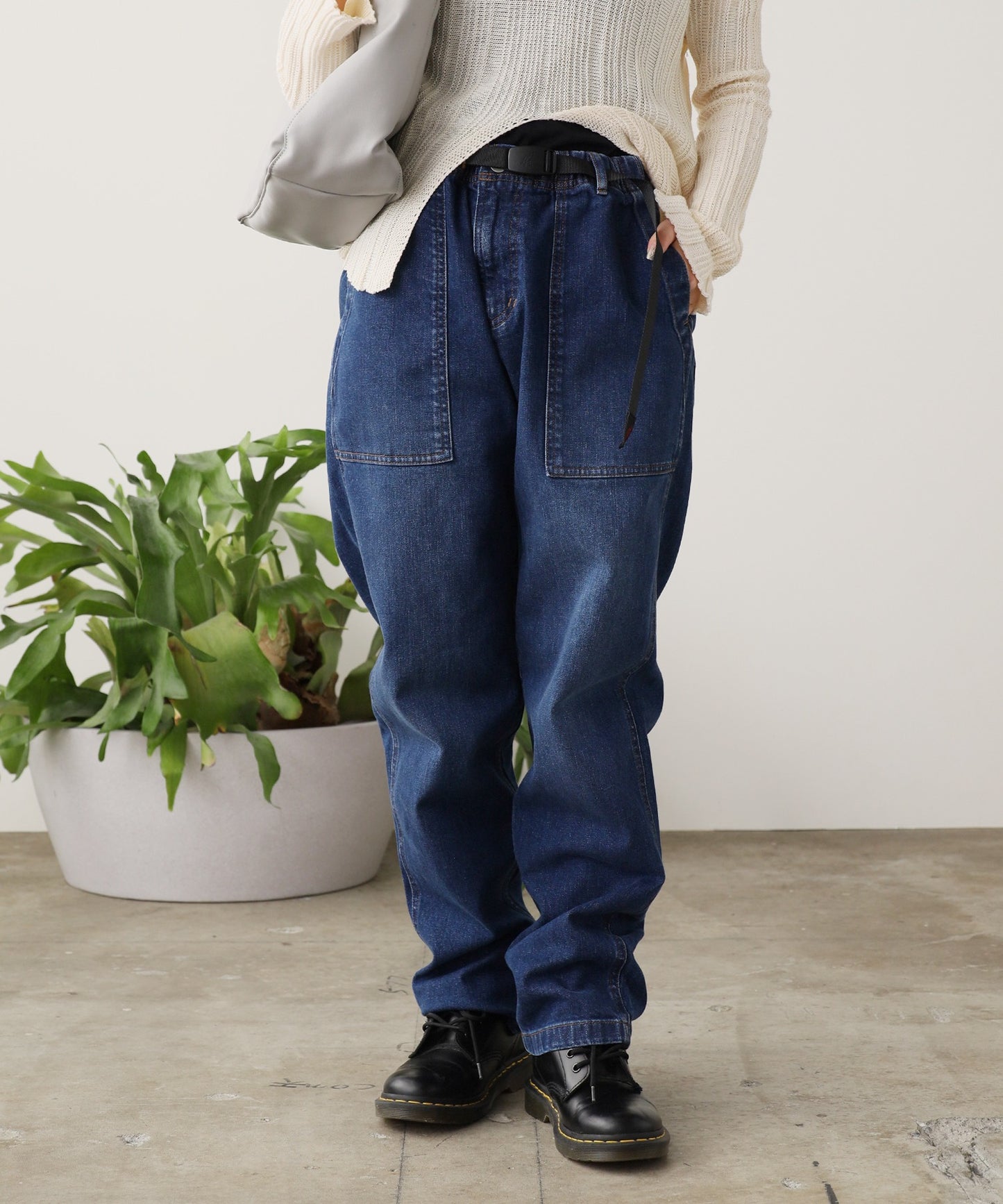 Gramicci / STRETCH DENIM LOOSE TAPERED RIDGE PANT