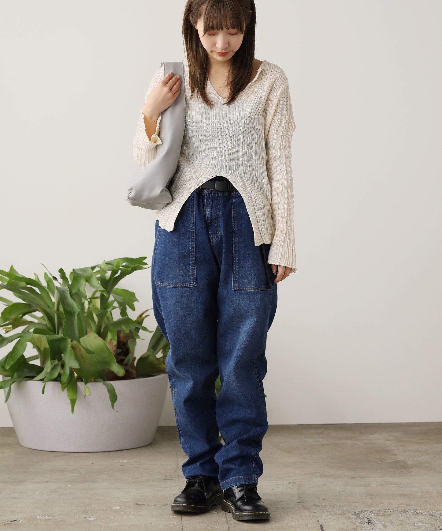 Gramicci / STRETCH DENIM LOOSE TAPERED RIDGE PANT