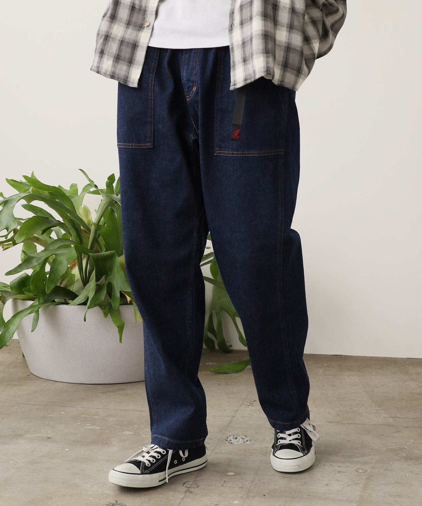 Gramicci / STRETCH DENIM LOOSE TAPERED RIDGE PANT