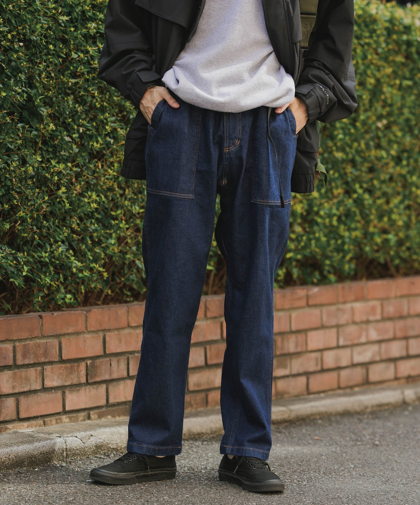 Gramicci / STRETCH DENIM LOOSE TAPERED RIDGE PANT