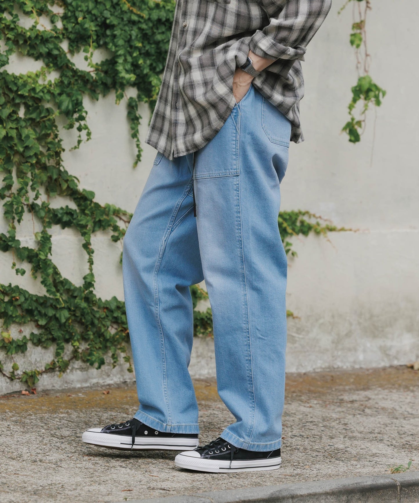 Gramicci / STRETCH DENIM LOOSE TAPERED RIDGE PANT