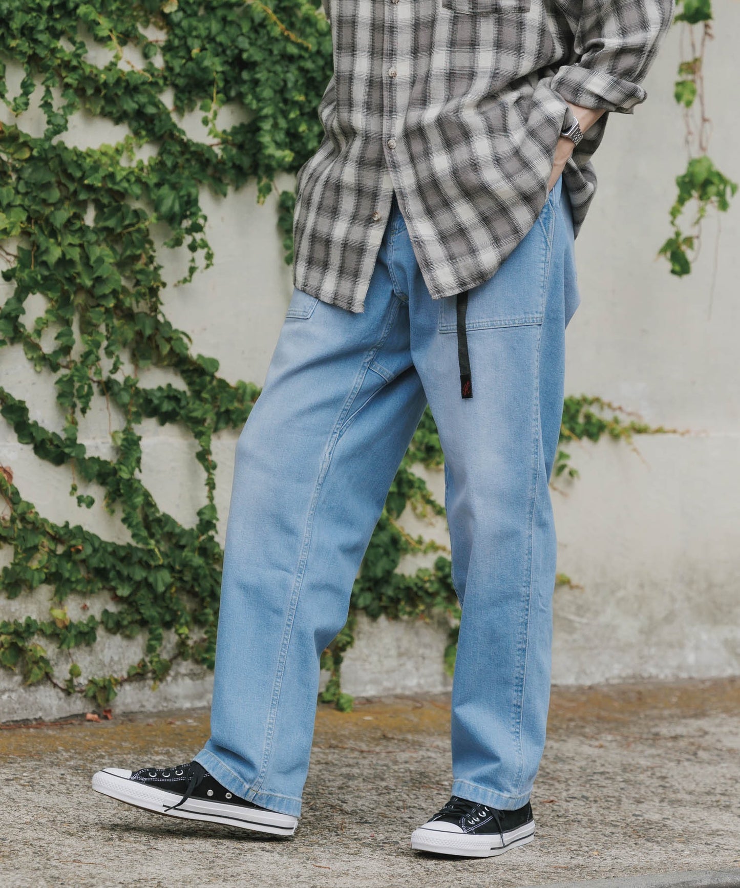 Gramicci / STRETCH DENIM LOOSE TAPERED RIDGE PANT