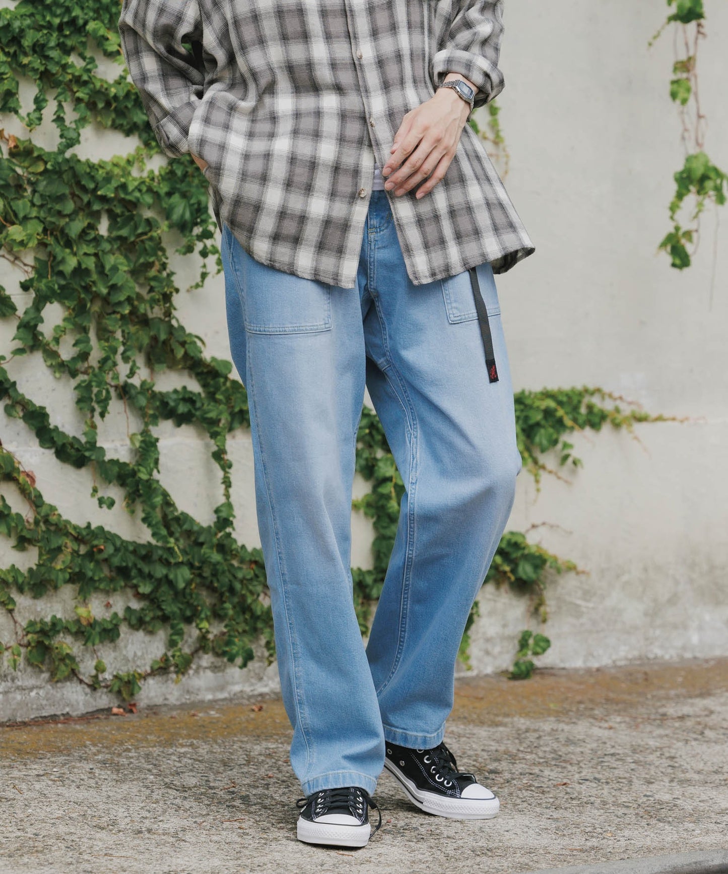 Gramicci / STRETCH DENIM LOOSE TAPERED RIDGE PANT