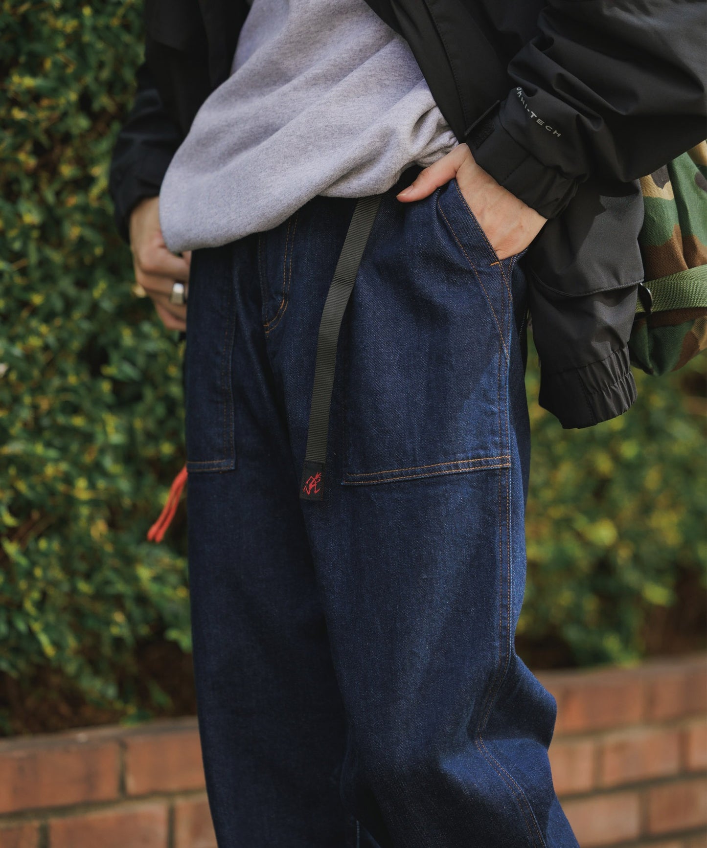 Gramicci / STRETCH DENIM LOOSE TAPERED RIDGE PANT