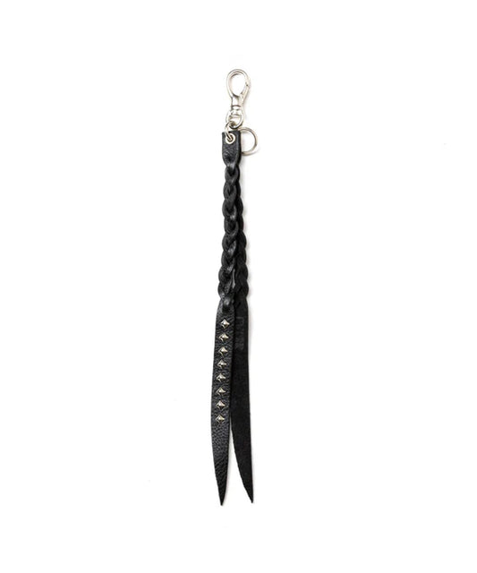 CALEE / STUDS & KNITTING LEATHER LONG KEY RING＜TYPE A＞