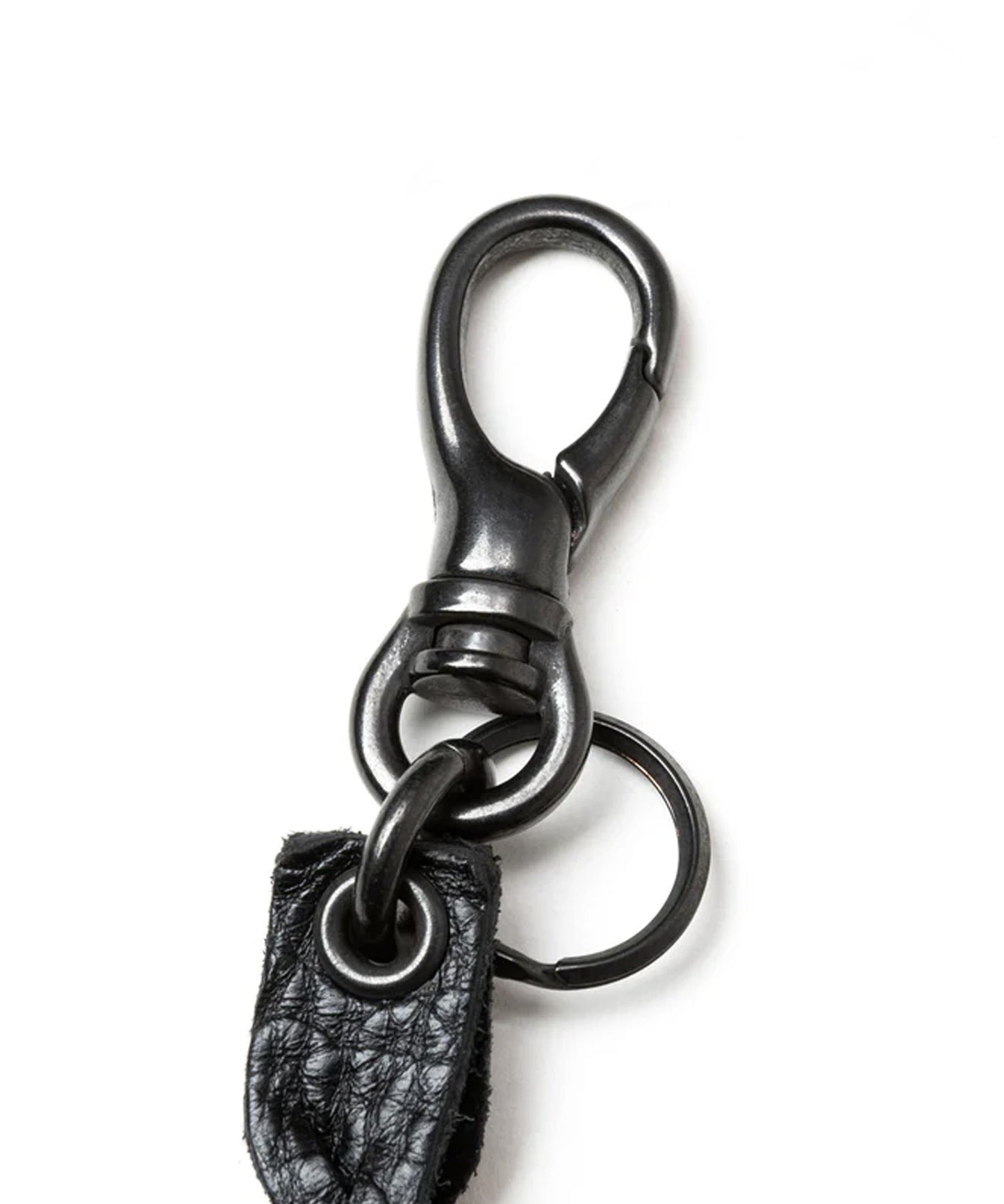 CALEE / STUDS & KNITTING LEATHER LONG KEY RING＜TYPE A＞