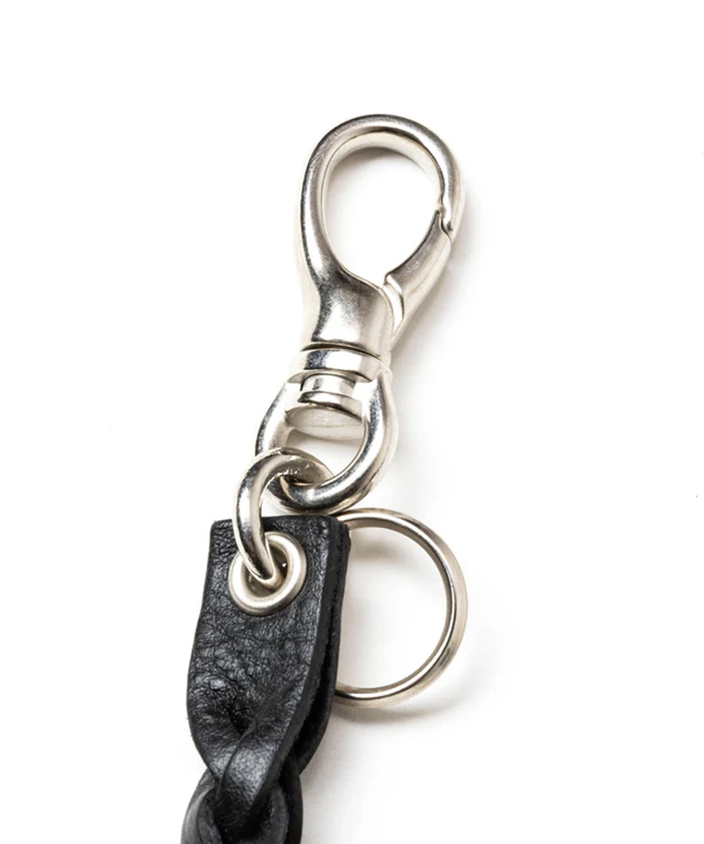 CALEE / STUDS & KNITTING LEATHER LONG KEY RING＜TYPE A＞