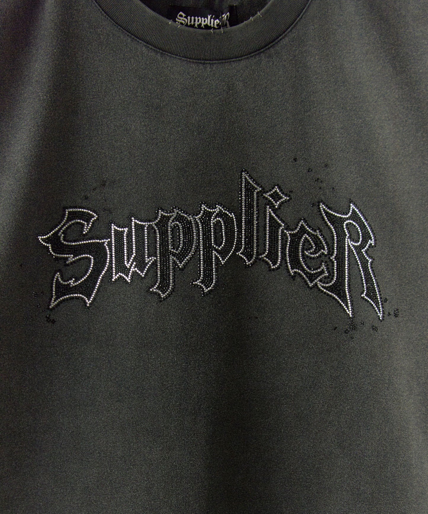 SUPPLIER / Splash Rhinestone Iron Logo Tee