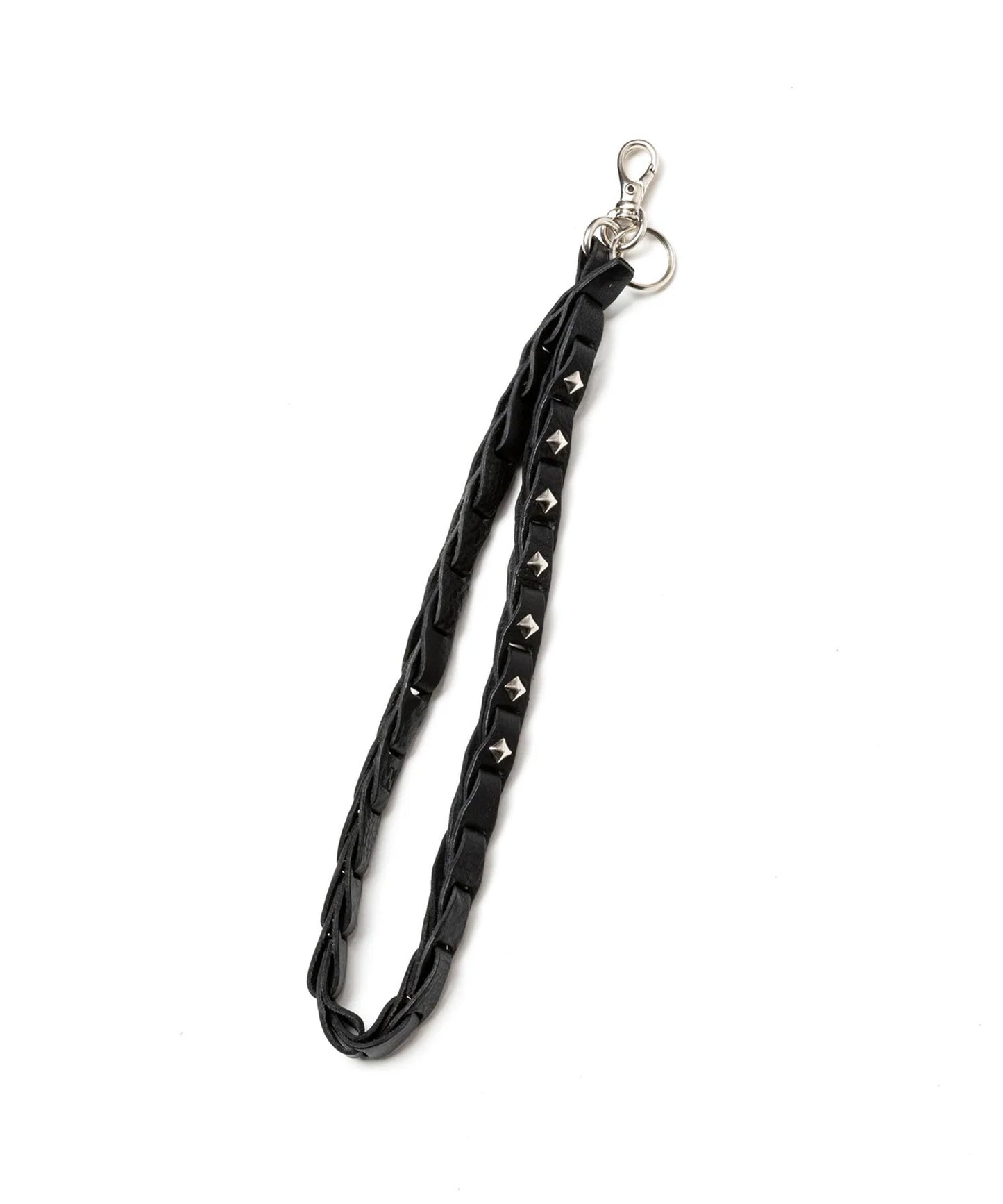 CALEE / CHAIN LEATHER WRIST STRAP