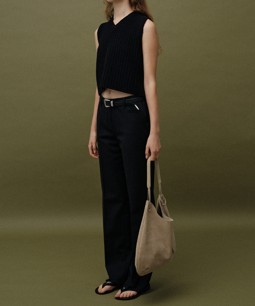 NOTHING WRITTEN / MEDIUM SHOULDER SUEDE HOBO BAG / ミディアムショルダー スエード ホーボーバッグ