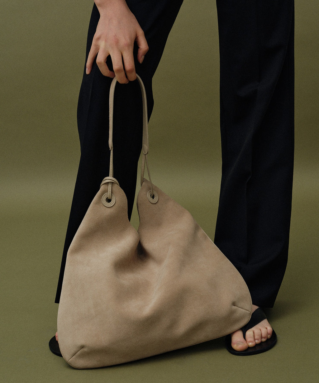 NOTHING WRITTEN / MEDIUM SHOULDER SUEDE HOBO BAG / ミディアムショルダー スエード ホーボーバッグ