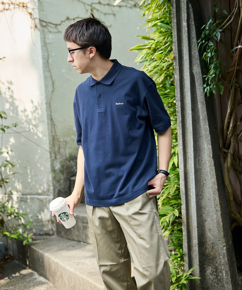 Barbour / barbour hexham os fit polo shirt