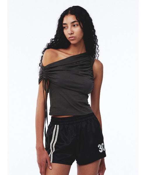 Kijun / Shirring One Shoulder Top ワンショルダートップス