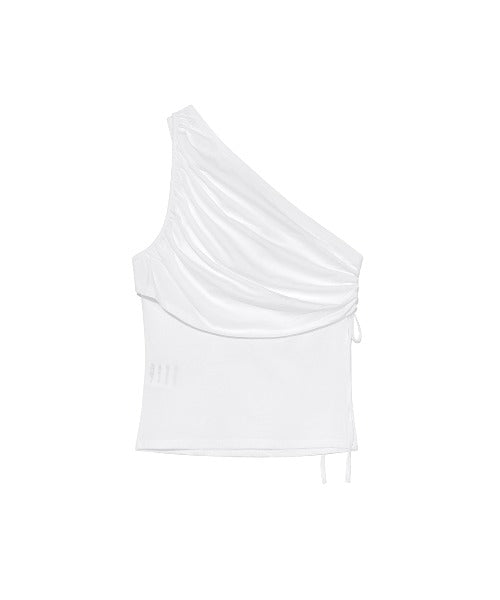 Kijun / Shirring One Shoulder Top ワンショルダートップス