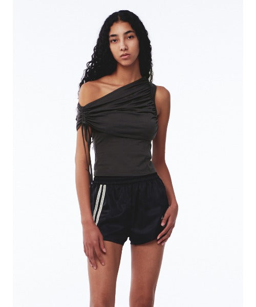 Kijun / Shirring One Shoulder Top ワンショルダートップス