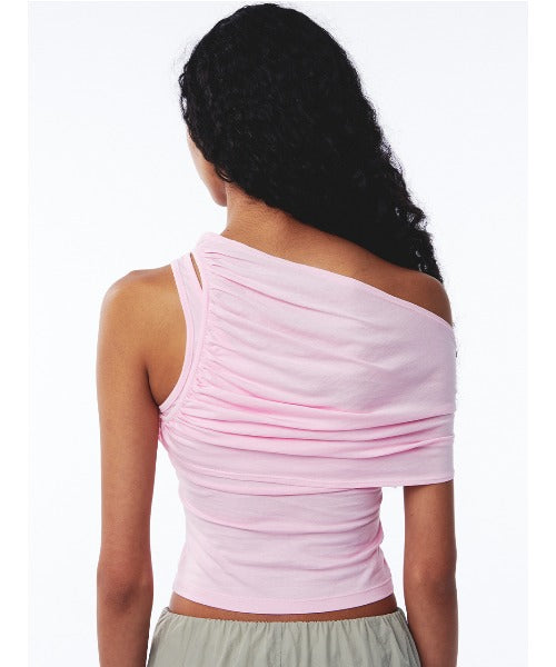 Kijun / Shirring One Shoulder Top ワンショルダートップス