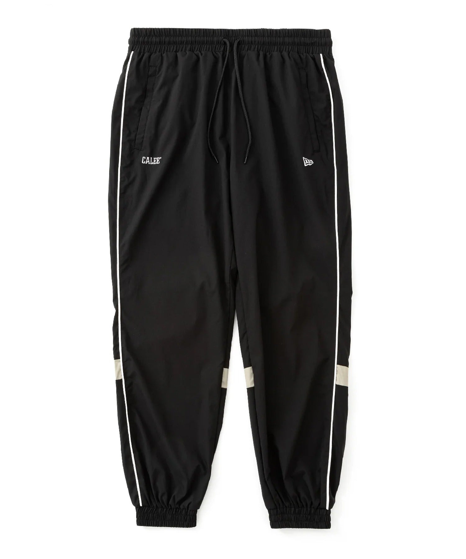 CALEE × NEW ERA/ CALEE LOGO OVERSIZED PIPING TRACK PANTS