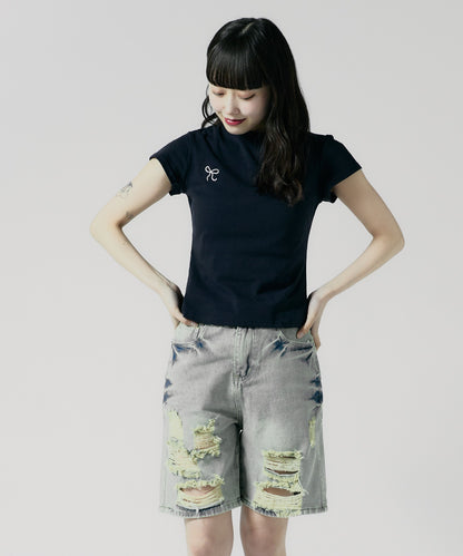 Chick / Ribbon Logo Tight TEE リボンロゴ タイトTシャツ
