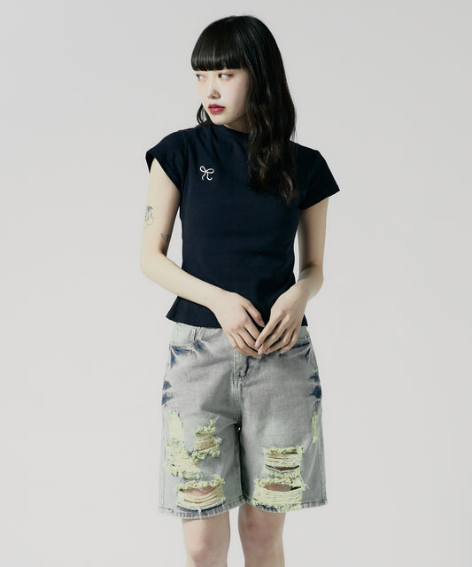 Chick / Ribbon Logo Tight TEE リボンロゴ タイトTシャツ