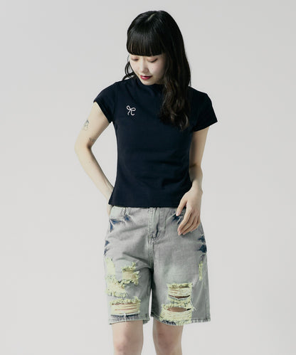 Chick / Ribbon Logo Tight TEE リボンロゴ タイトTシャツ