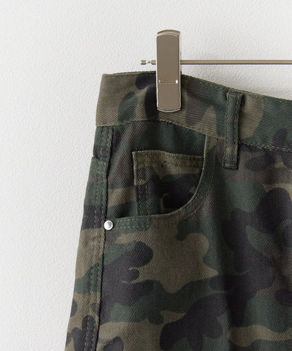 Chick / Double Knee Wide Camo Pattern Pants ダブルニー カモ柄 ワイドパンツ
