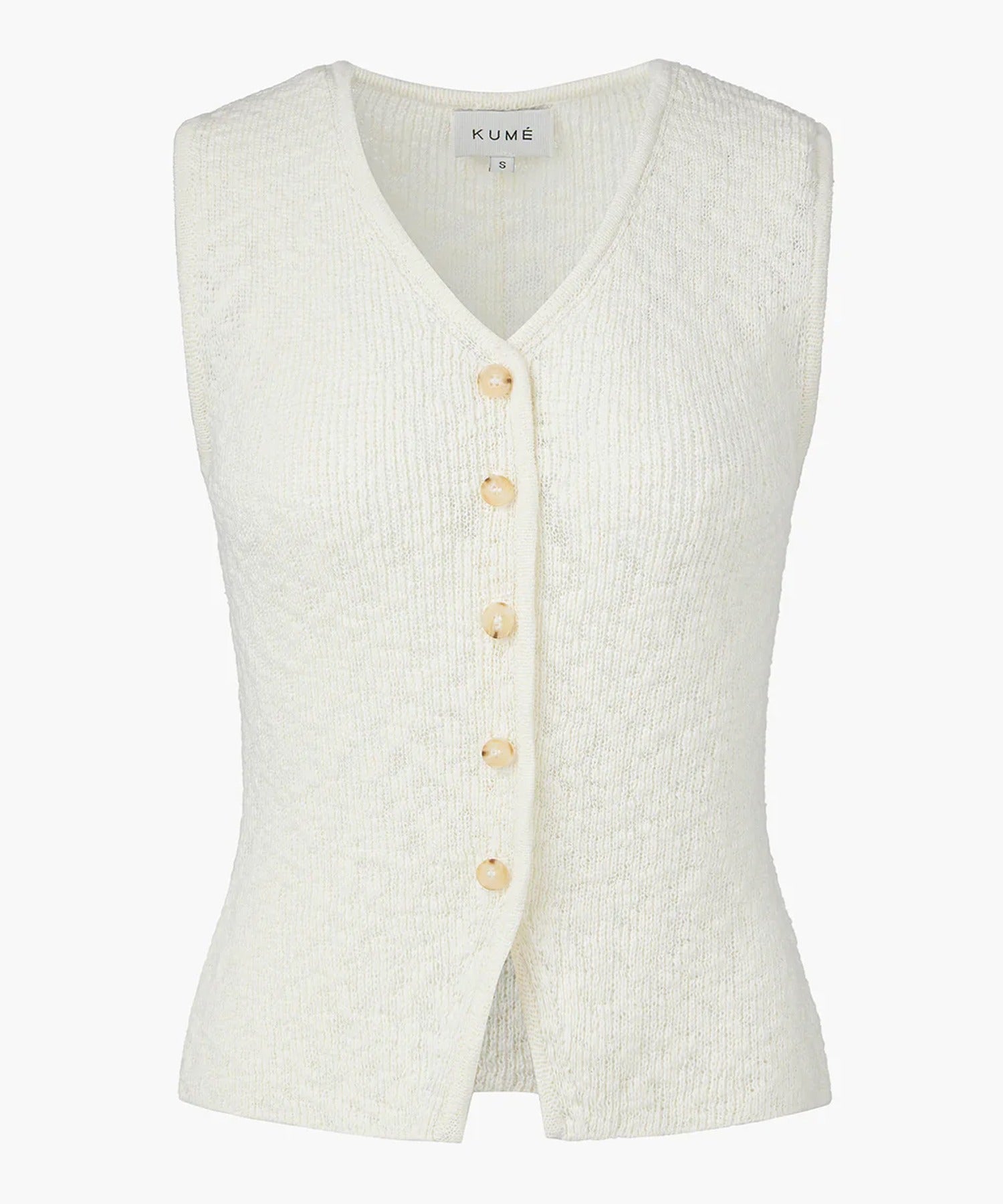 KUME / Fitted Button Knitted Vest ベスト