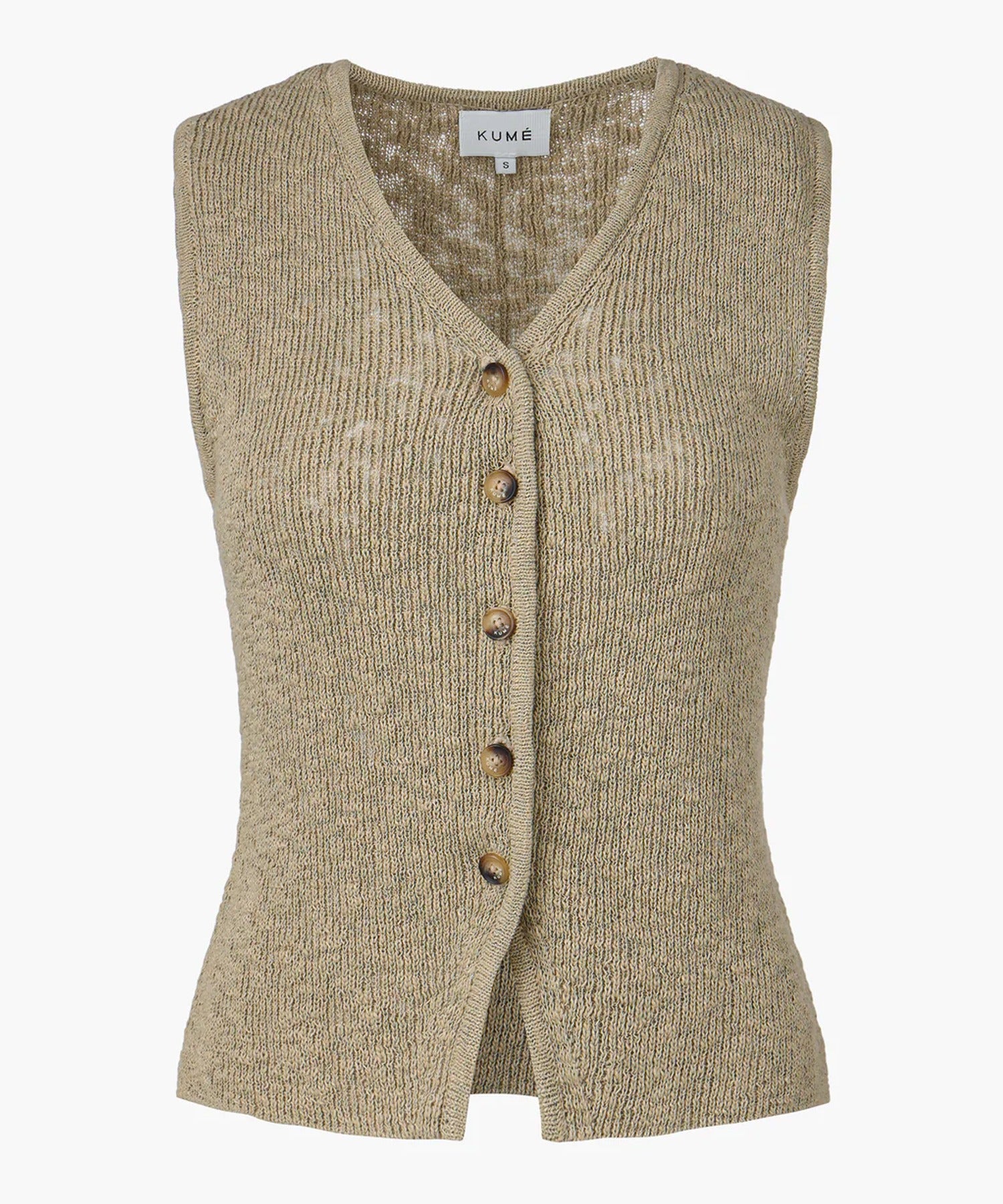 KUME / Fitted Button Knitted Vest ベスト