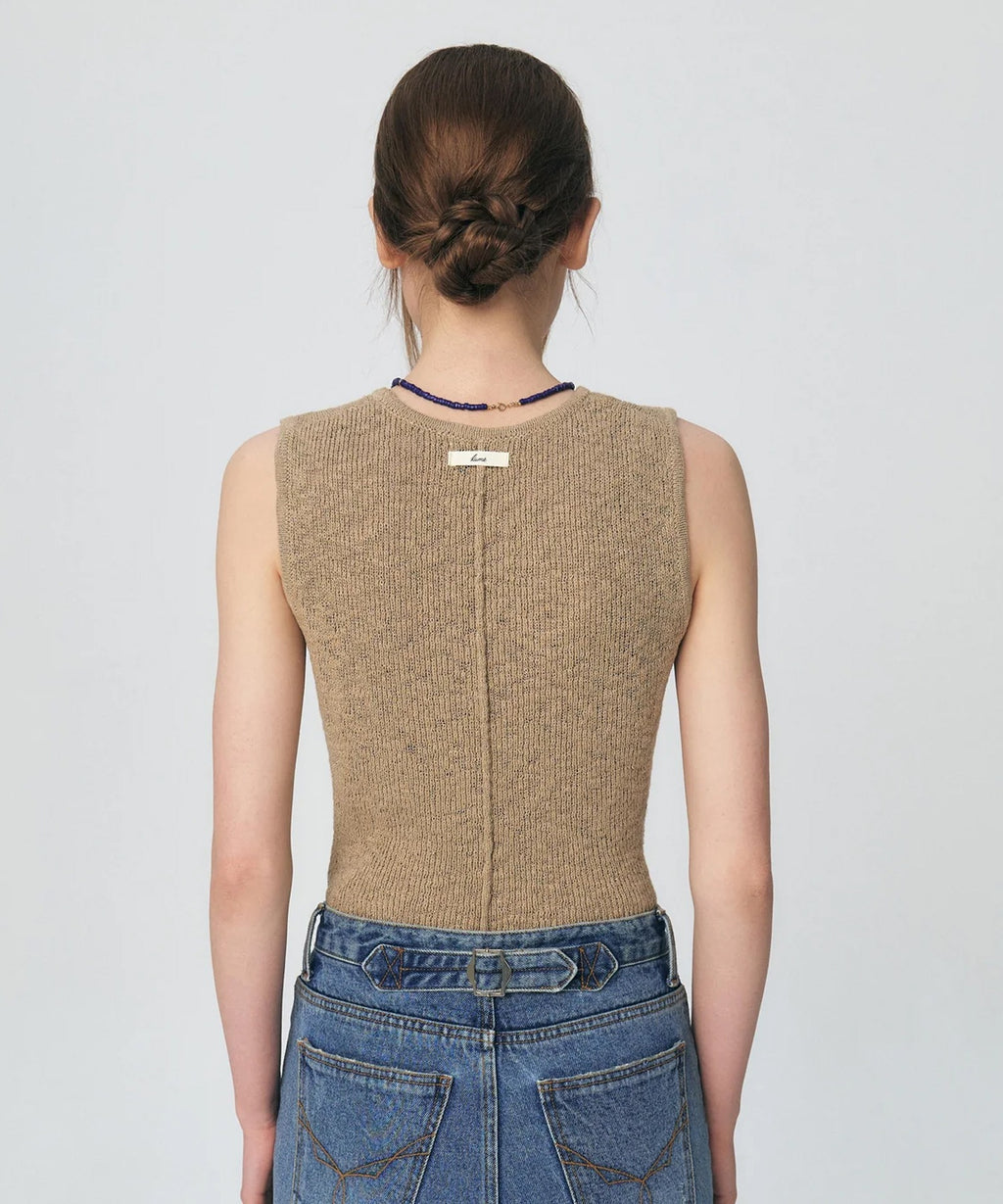 KUME / Fitted Button Knitted Vest ベスト