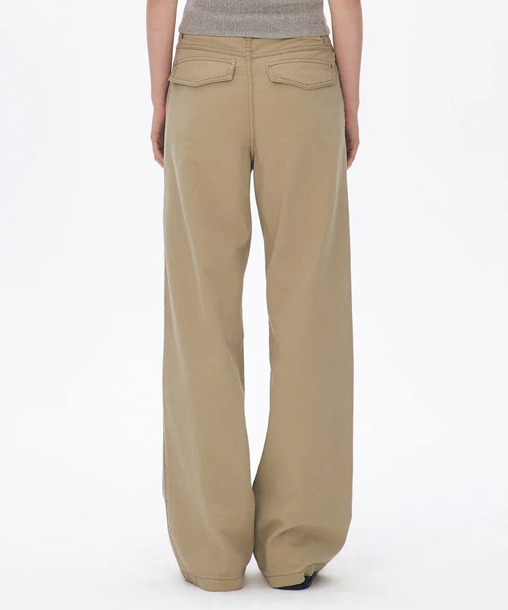 KUME / Semi Wide Cargo Work Denim Pants