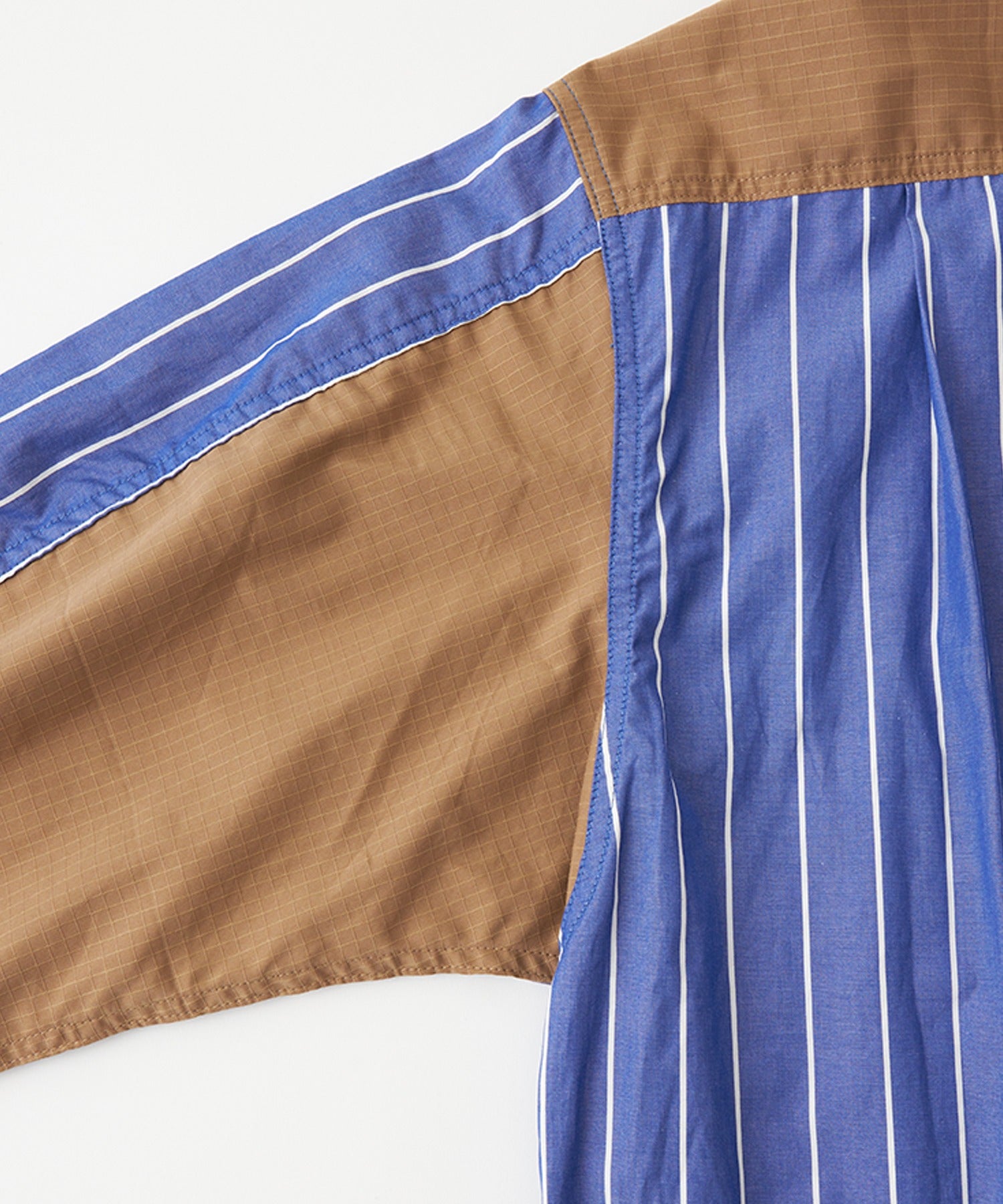 White Mountaineering /  MID GUSSET SLEEVE STRIPE WORK SHIRT