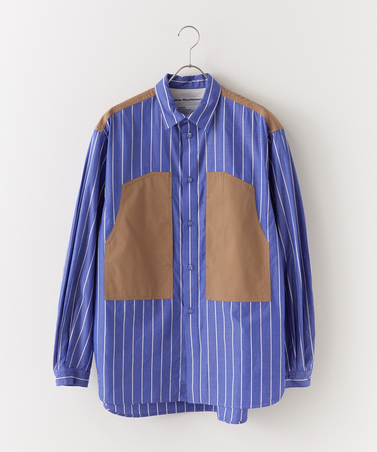 White Mountaineering /  MID GUSSET SLEEVE STRIPE WORK SHIRT