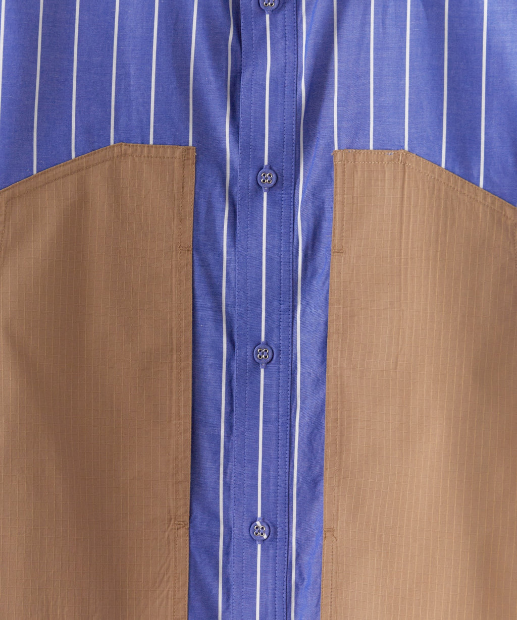 White Mountaineering /  MID GUSSET SLEEVE STRIPE WORK SHIRT