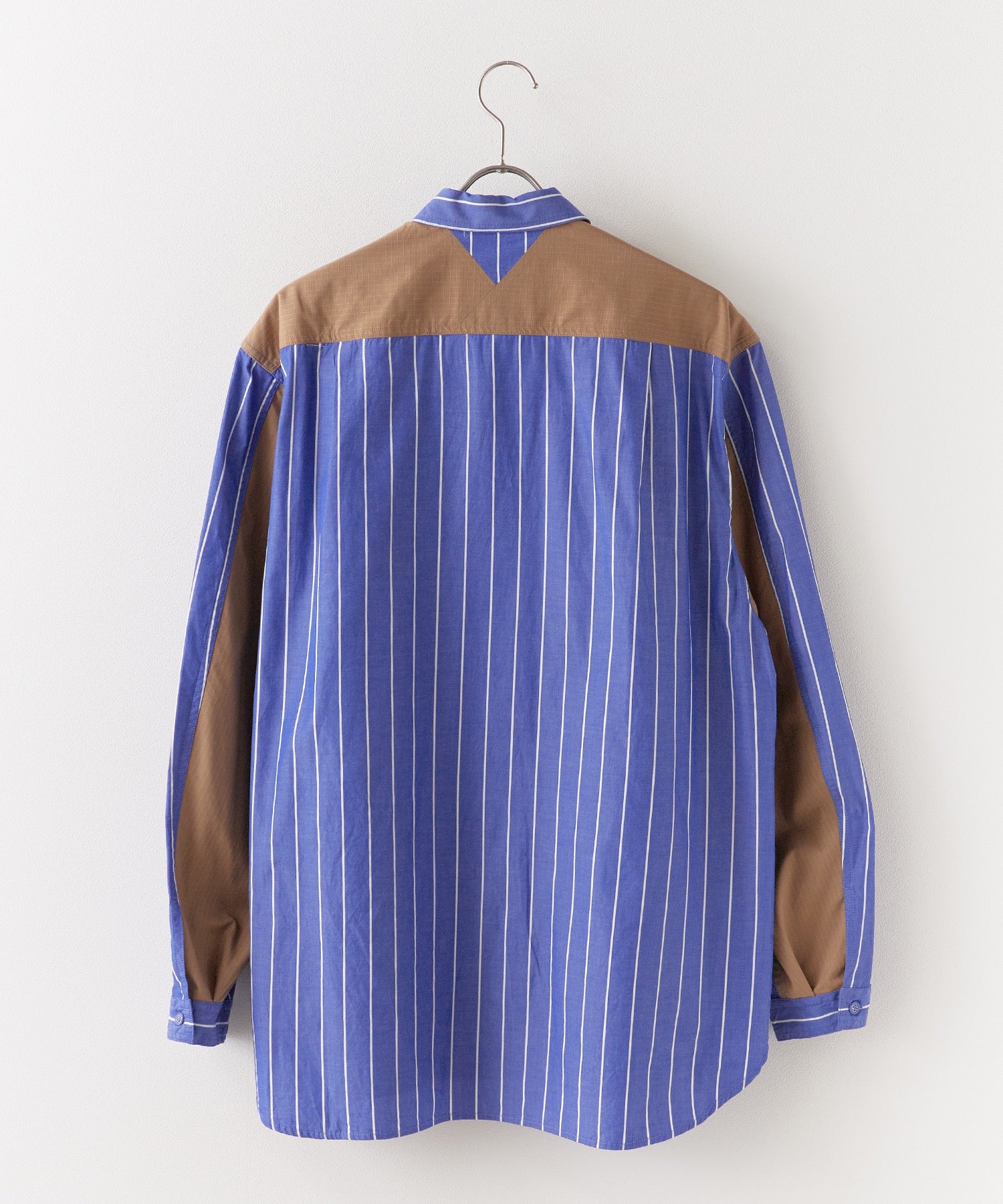 White Mountaineering /  MID GUSSET SLEEVE STRIPE WORK SHIRT