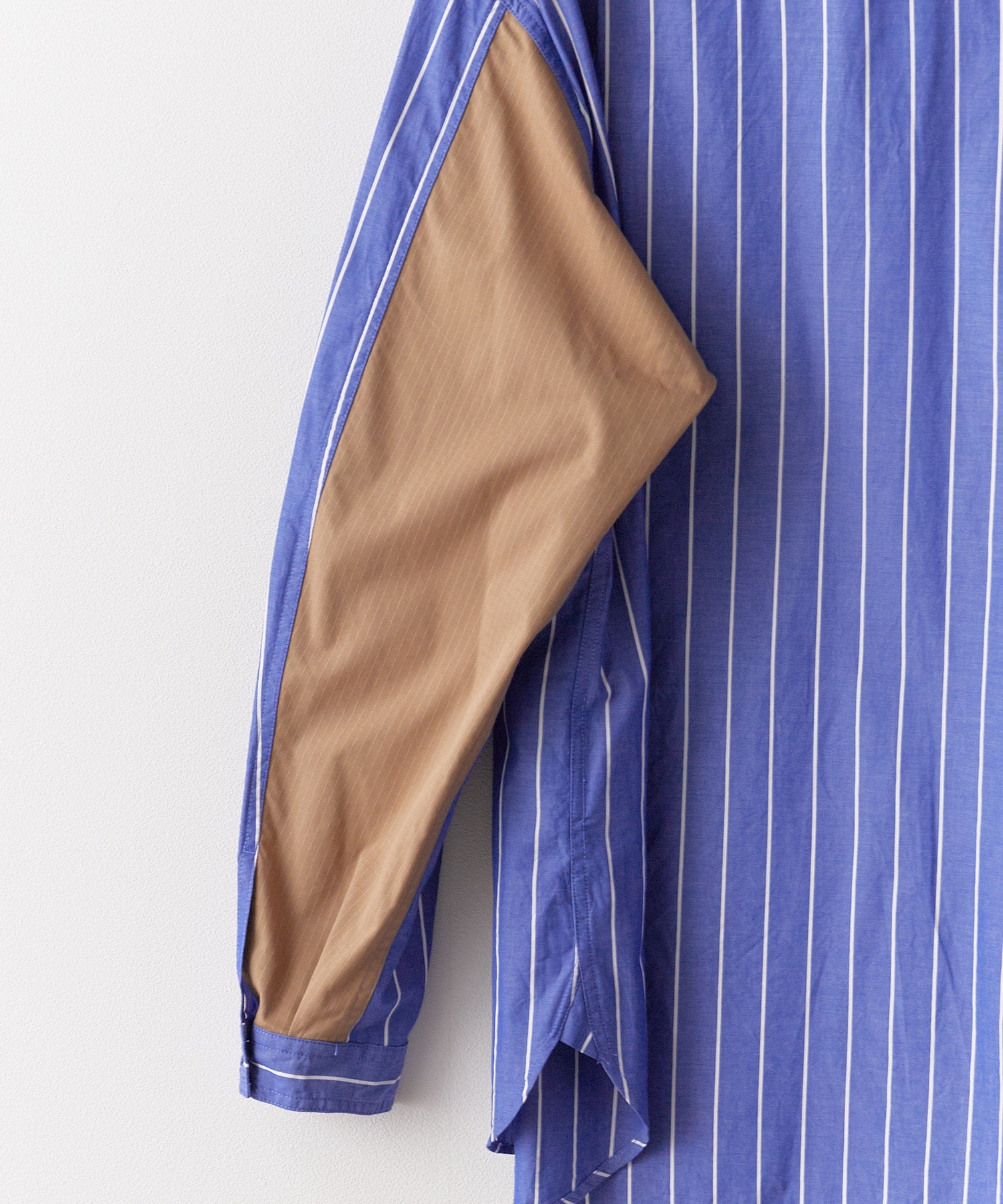 White Mountaineering /  MID GUSSET SLEEVE STRIPE WORK SHIRT