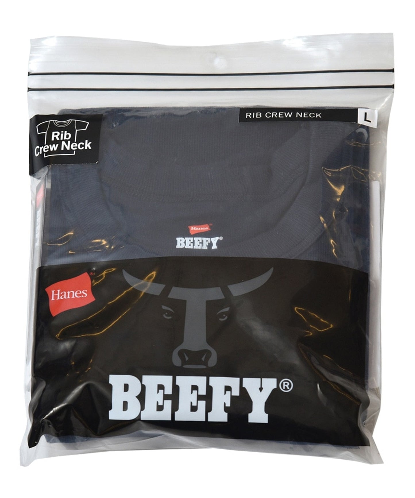 Hanes/ヘインズ RIB S/S CREW TEE BEEFY HM1-R103