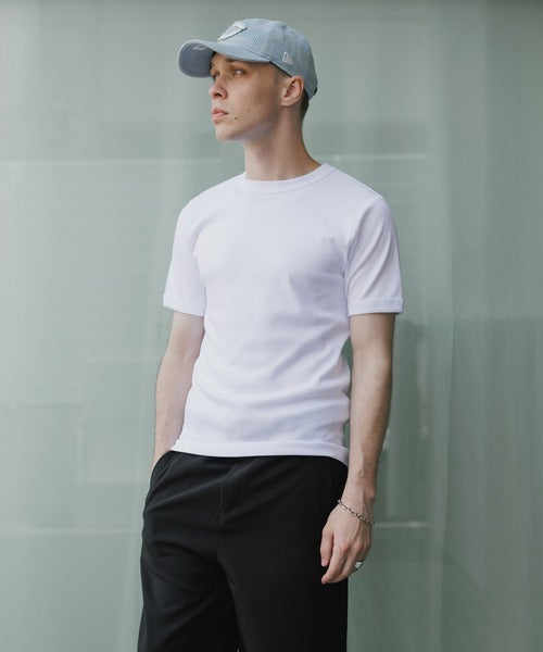 Hanes/ヘインズ RIB S/S CREW TEE BEEFY HM1-R103