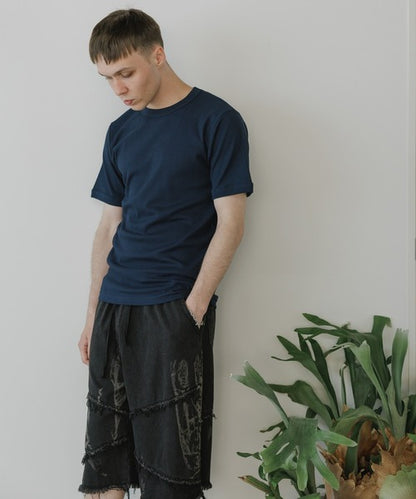 Hanes/ヘインズ RIB S/S CREW TEE BEEFY HM1-R103