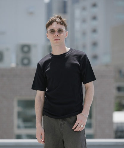 Hanes/ヘインズ RIB S/S CREW TEE BEEFY HM1-R103