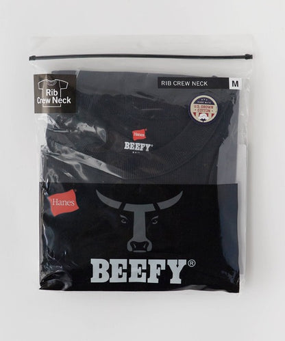 Hanes/ヘインズ RIB S/S CREW TEE BEEFY HM1-R103
