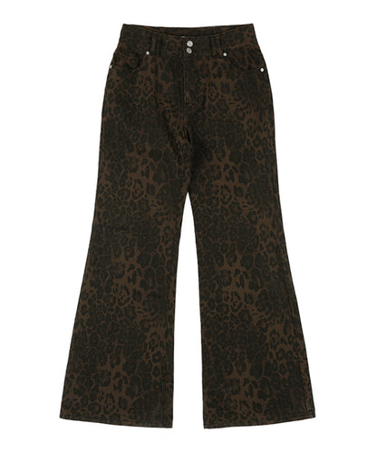 FANCY CLUB / LEOPARD BOOTCUT PANTS