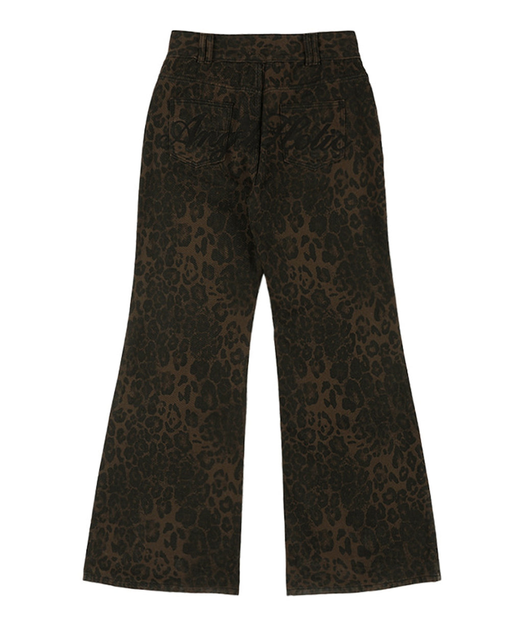FANCY CLUB / LEOPARD BOOTCUT PANTS